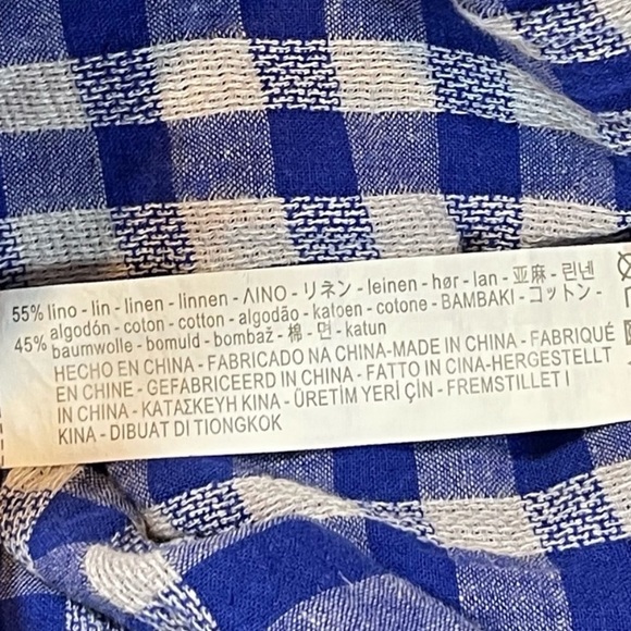 Zara Woman Blue Plaid Dress X-Large - Picture 12 of 15